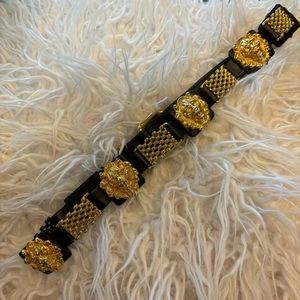 Vintage 90s Gold Lion Head belt